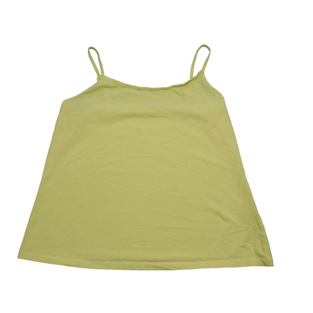 Cj Banks Shirt Womens 1X Yellow Camisole Tank Adjustable Spaghetti Strap Stretch